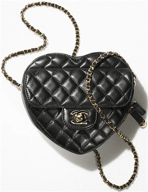 chanel heart bag sizes